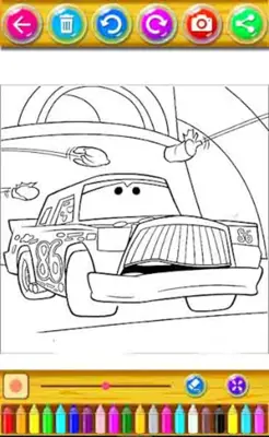 Coloring Cars McQueen android App screenshot 0