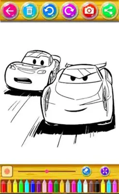 Coloring Cars McQueen android App screenshot 1